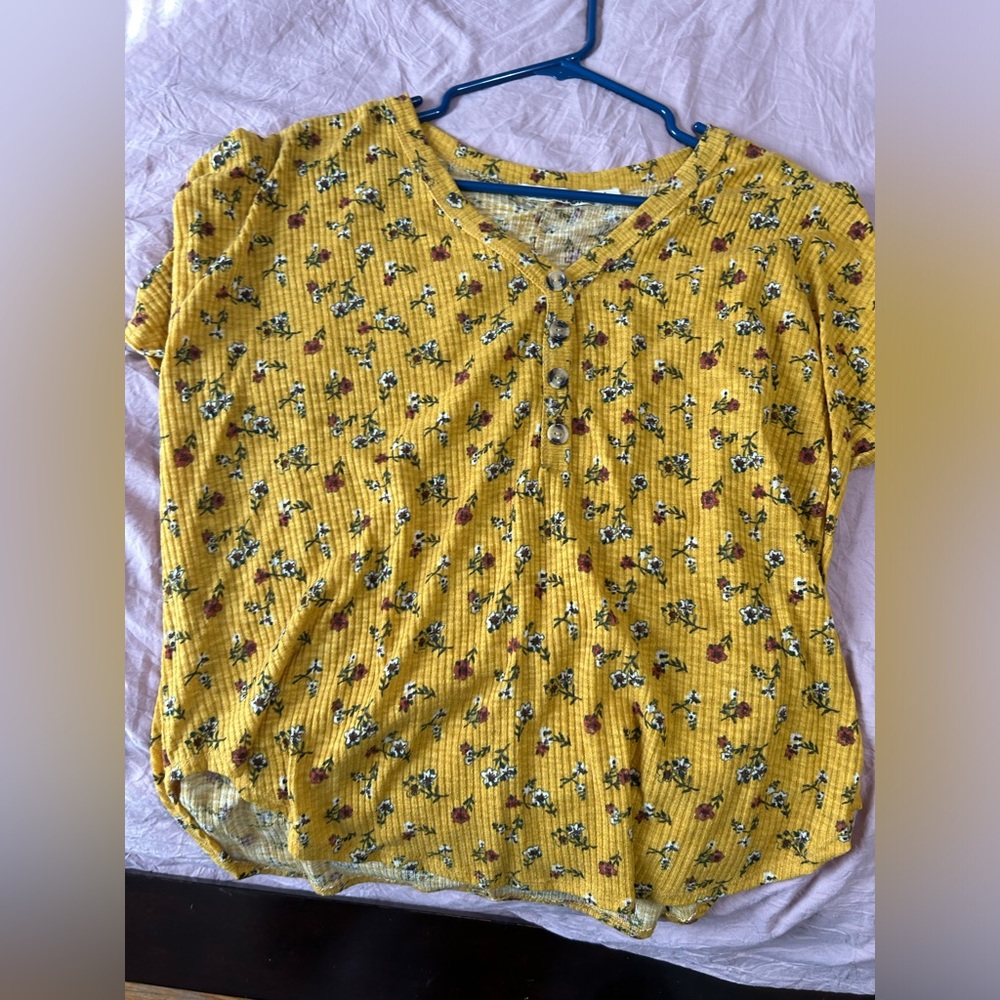 COPY - Liberty Love Yellow Floral Shirt- Large